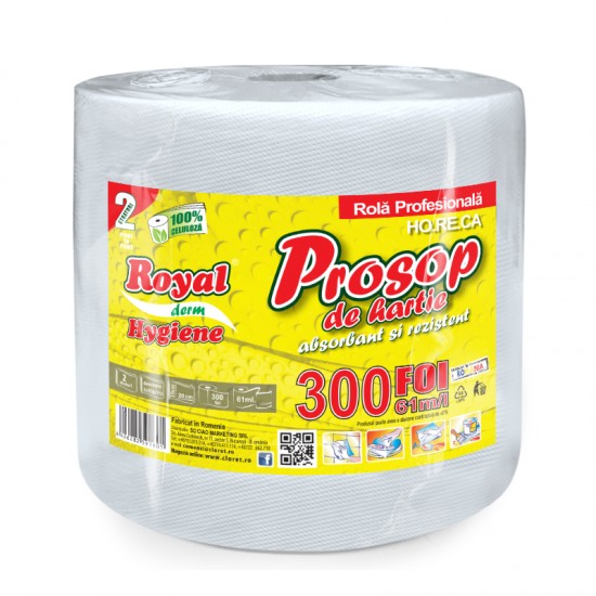 Prosop Royal Hygiene 2 straturi 300 Foi / rola 1 buc.