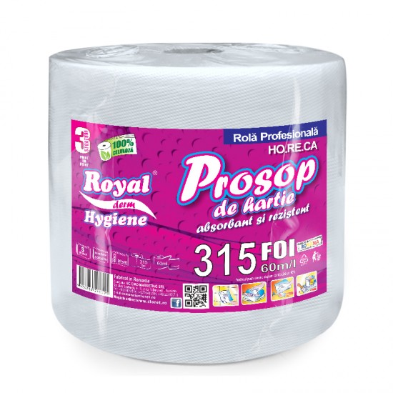 Prosop Royal Hygiene 3 straturi 315 Foi / rola 1 buc.