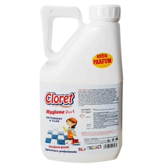 Cloret Hygiene detergent pardoseli cu clor  2in1 5L 