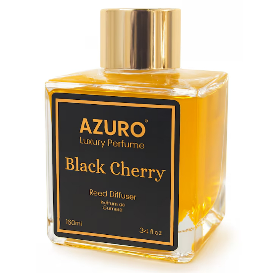 Odorizant camera Azuro Black Cherry, difuzor cu betisoare, 100 ml, aroma lemnoasa, luxury perfume