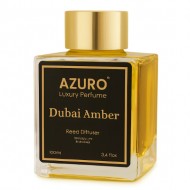 Odorizant camera Azuro Dubai Amber, difuzor cu betisoare, 100 ml, aroma lemnoasa, luxury perfume
