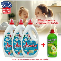 PACHET DETERGENT RUFE UNIVERSAL AZURO  MUSCHIO BIANCO 3 X 4,8L